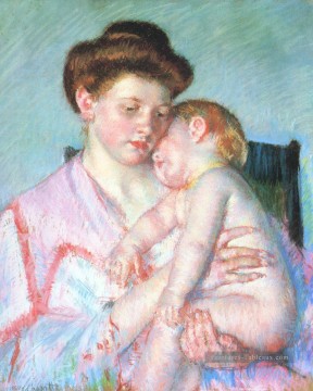  enfant - Sleepy Baby mères des enfants Mary Cassatt